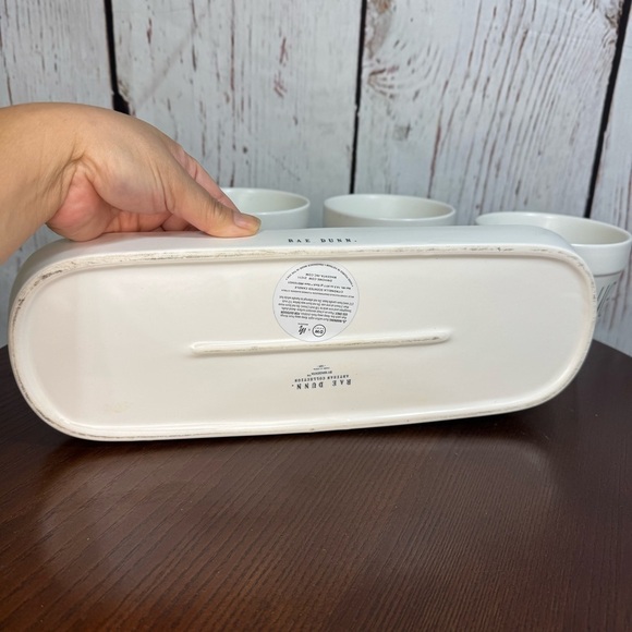 RAE DUN 4 piece set ceramics planters 3 planters and a tray perfect for herbs - Picture 6 of 16